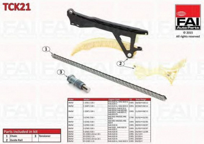 FAI AUTOPARTS tck21 -  Комплект цепи привода распредвала